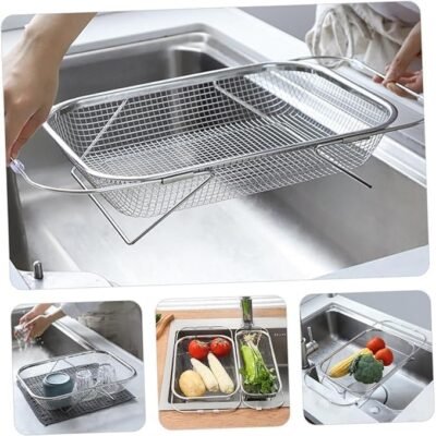 Over-the-Sink Colander Strainer Basket