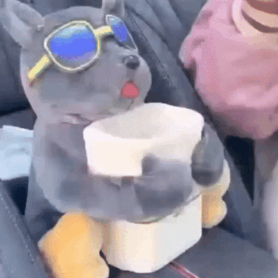 Dog-Shape Car Trash Can & Storage Box