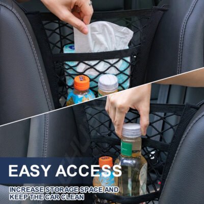 3-Layer Car Seat Storage Net